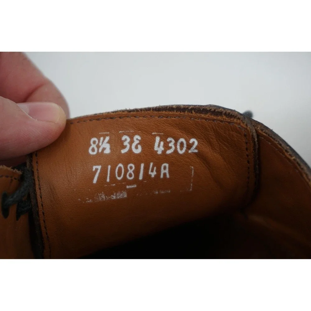 Allen Edmonds Oak Street Shoes Blue Gray Cap Toe Derby Dress Men's Size 8.5 EEE